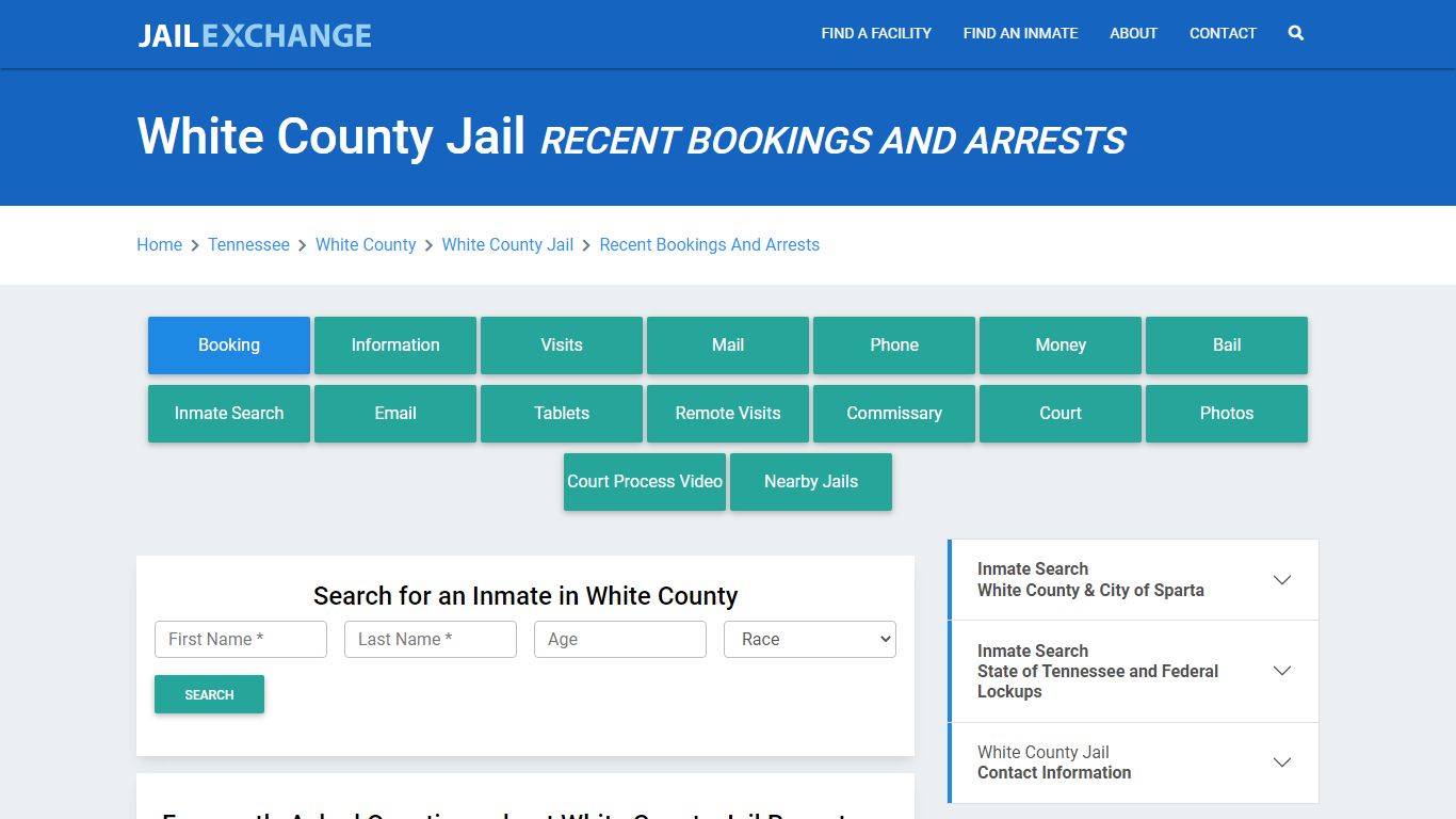 White County Jail TN Recent Arrests and Bookings - Jail Exchange